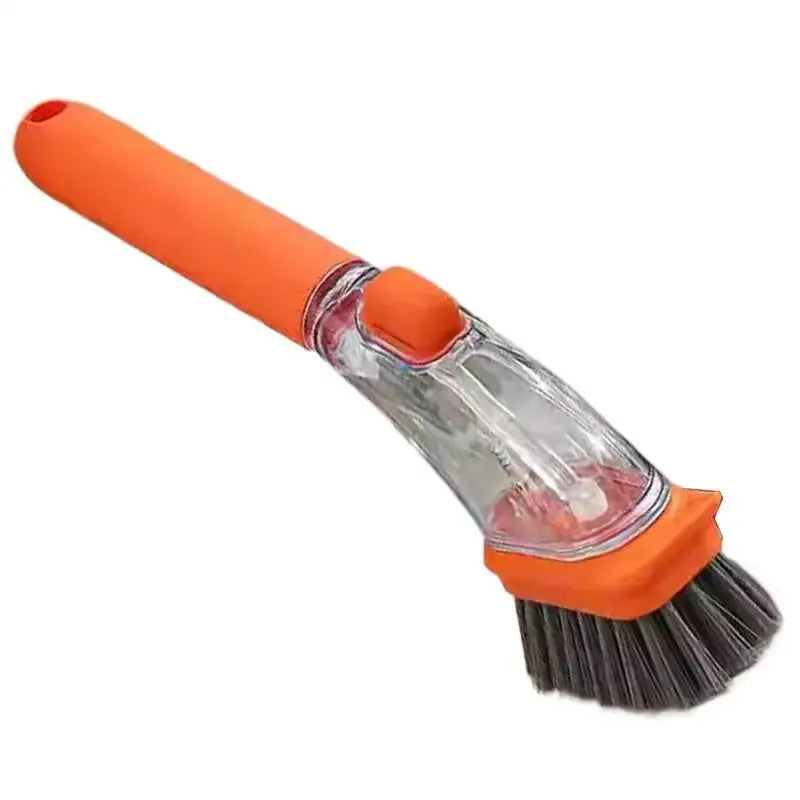Cepillo y Esponja de Limpieza con Dispensador de Jabón Líquido para Vajilla
