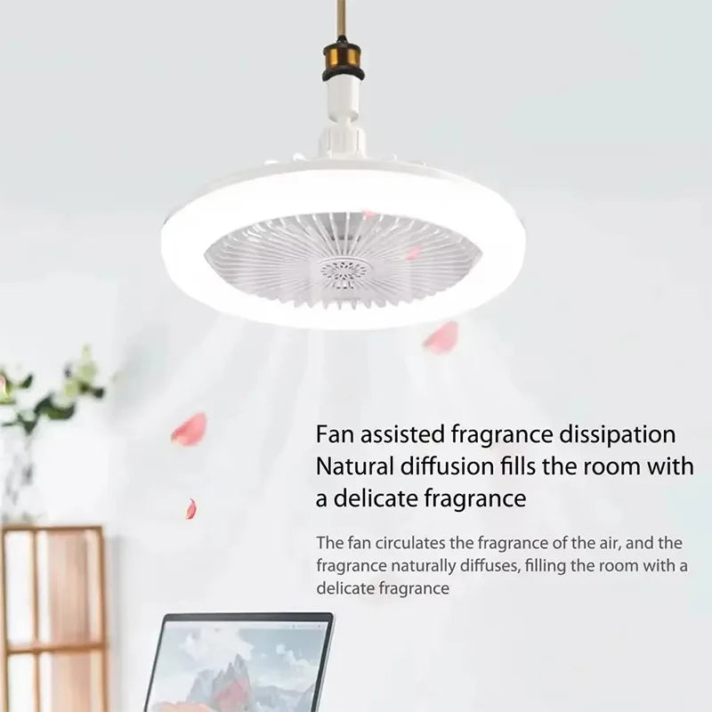 Ventilador de Techo Pequeño con Luz de Intensidad Regulable (E27)