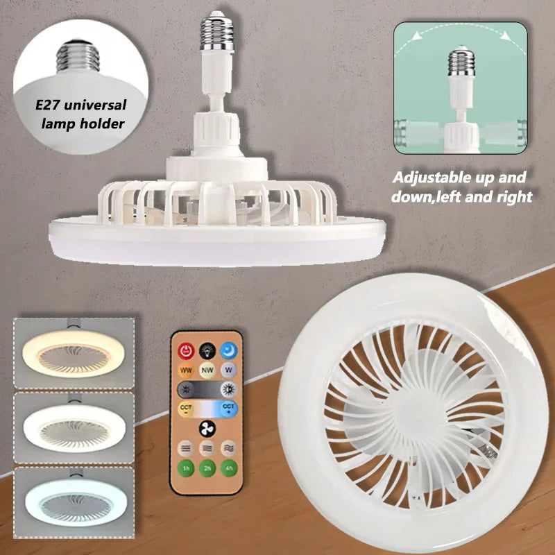 Ventilador de Techo Pequeño con Luz de Intensidad Regulable (E27)