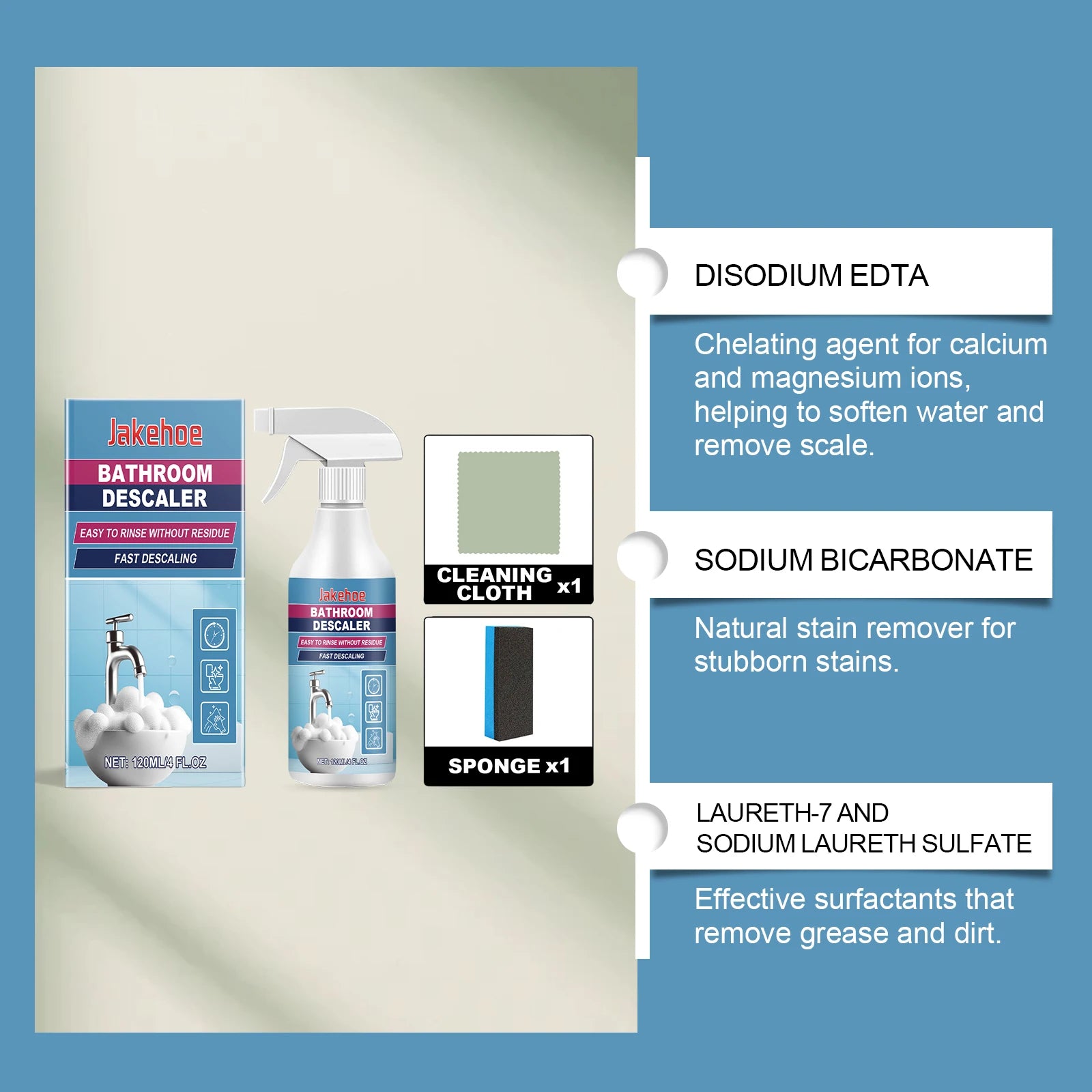 Espuma Limpiadora Desincrustante para Bañeras y Azulejos