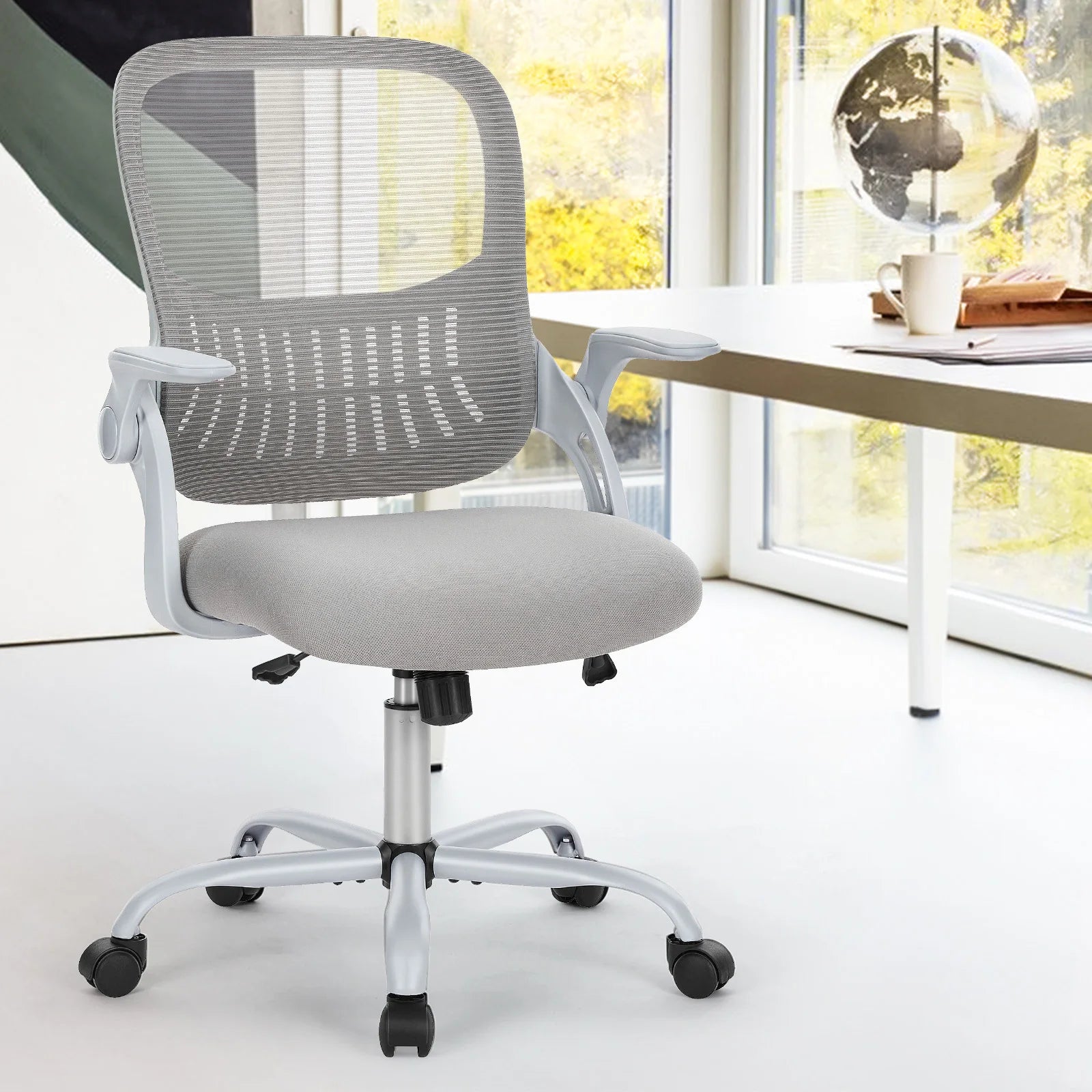 Silla de Oficina Ergonómica con Respaldo de Malla y Altura Regulable