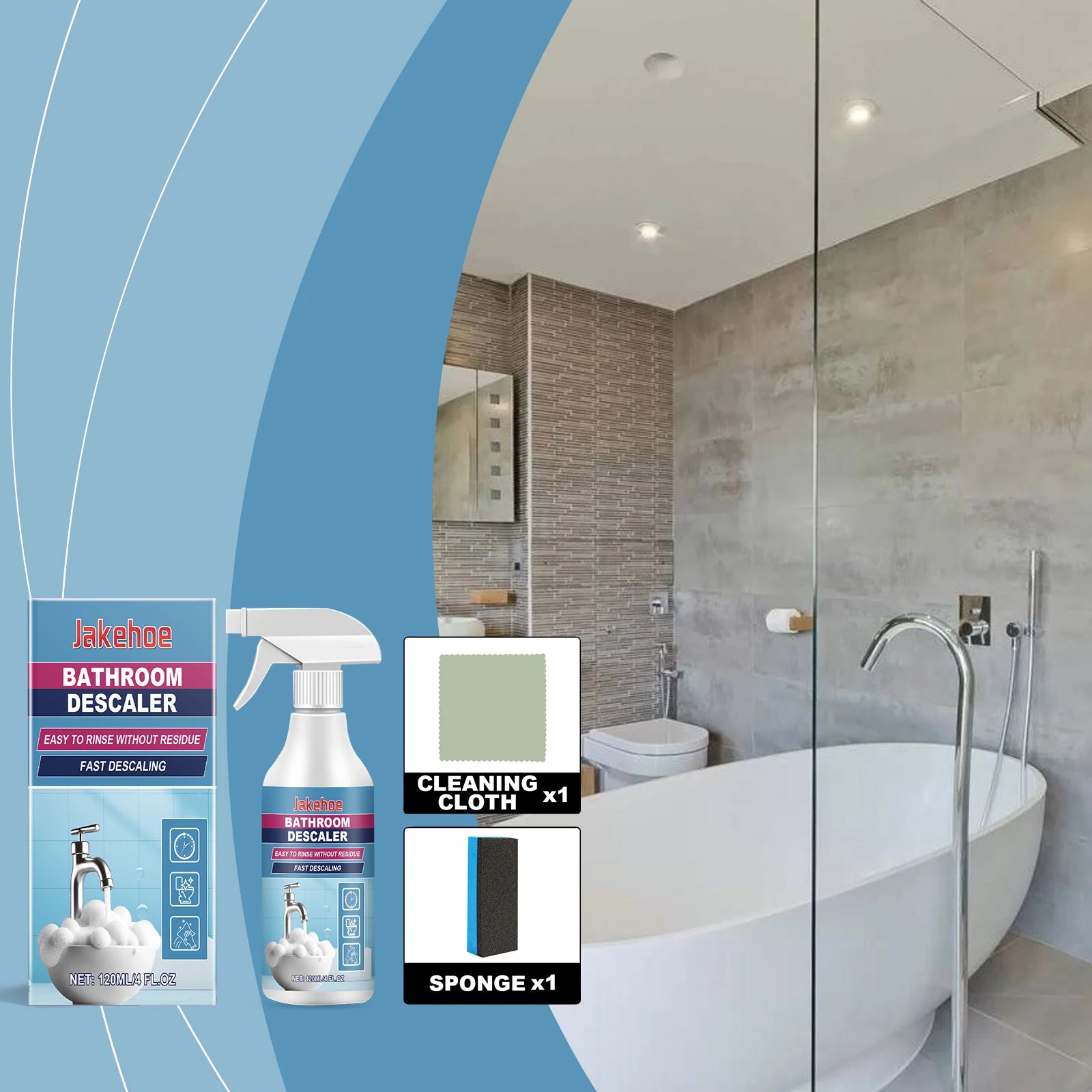 Espuma Limpiadora Desincrustante para Bañeras y Azulejos