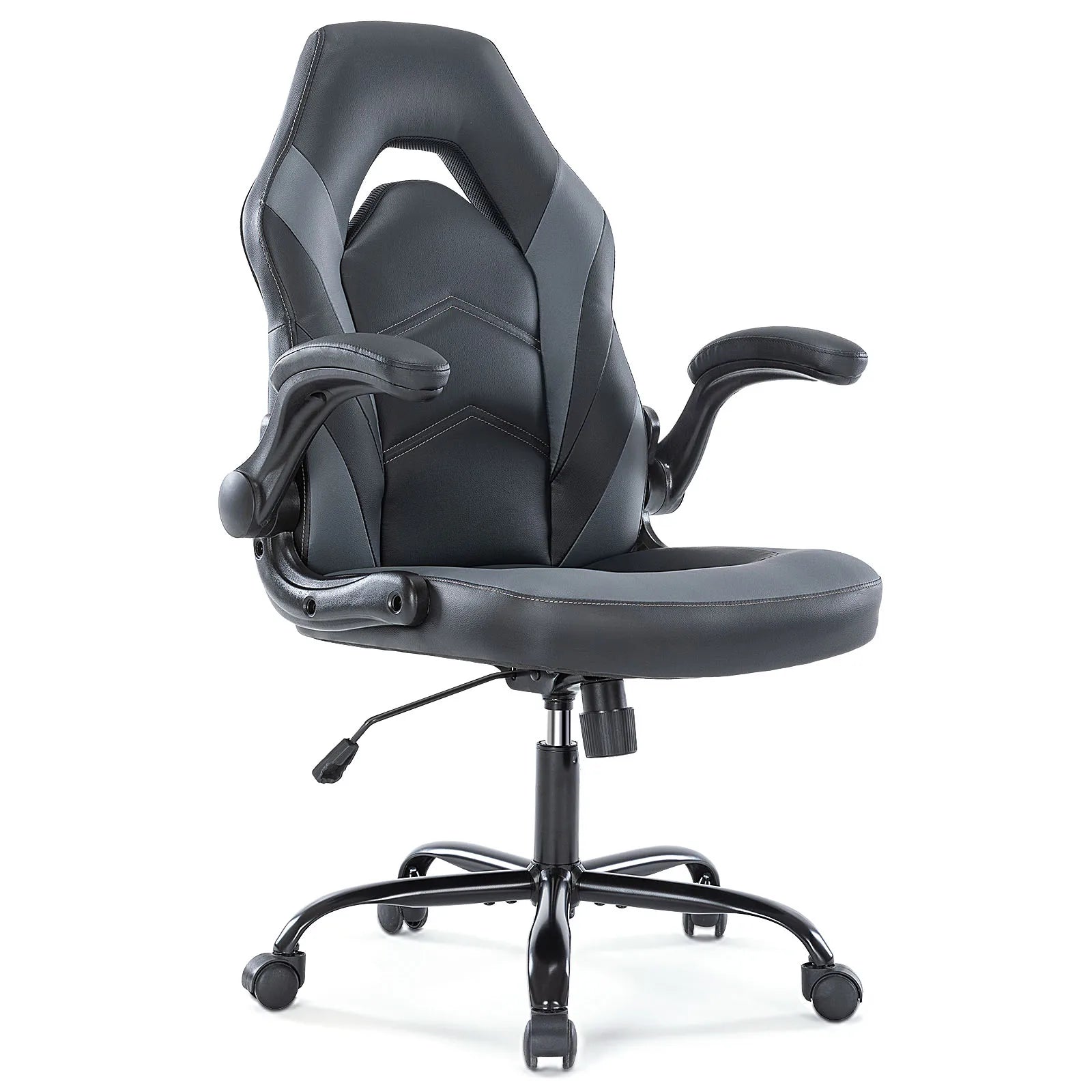 Silla de Escritorio Gaming Ajustable en Cuero Sintético
